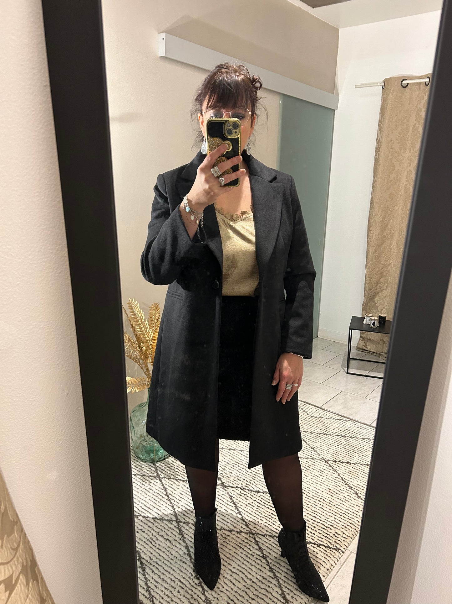 Jupe avec lurex argenté