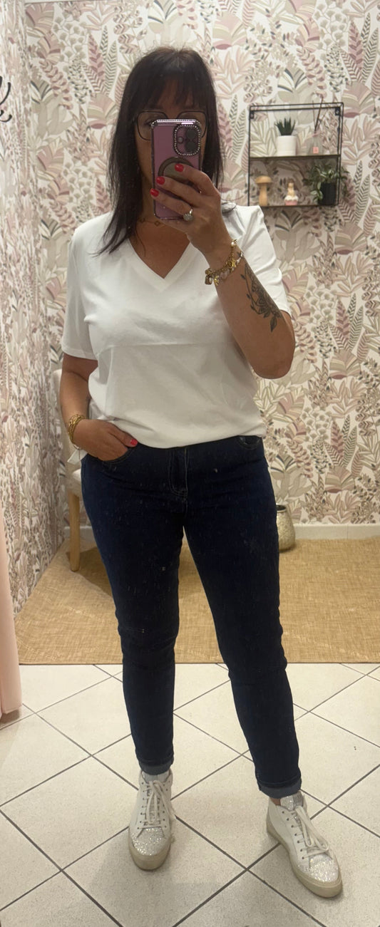 Tee shirt manche courte blanc